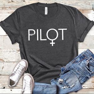 Female Pilot Aviation Shirt